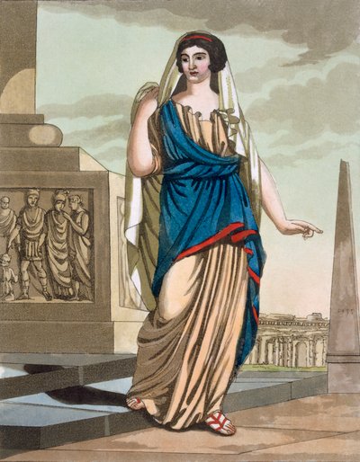 Female Citizen of Ancient Rome, a folio from 